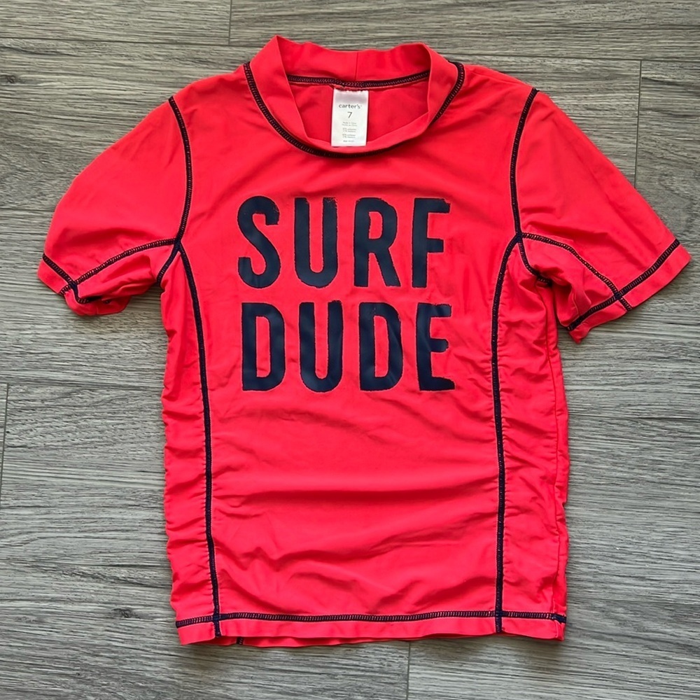 Carter's Surf Dude Red Rashguard